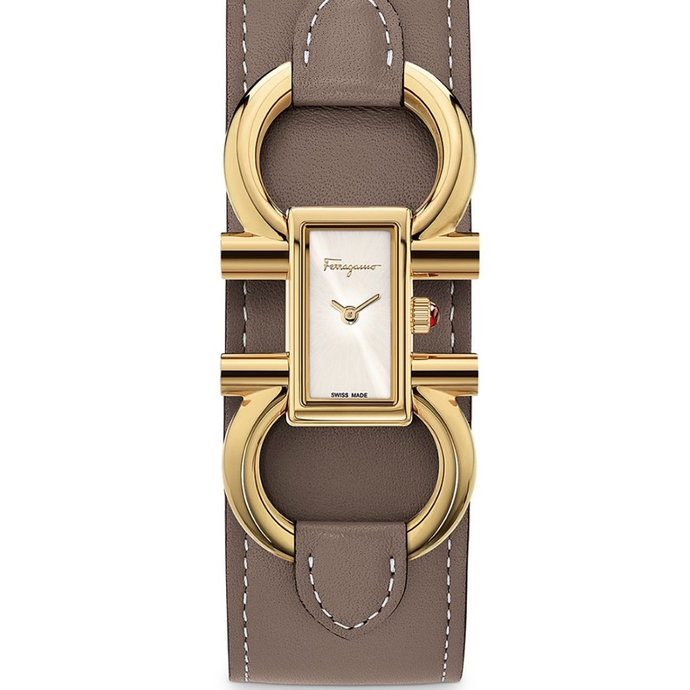 Salvatore Ferragamo Gold Buckle sapphire Leather watch - Picture 11 of 15
